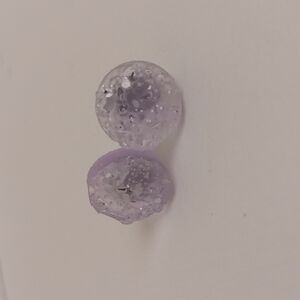 Textured Purple and Silver Earrings